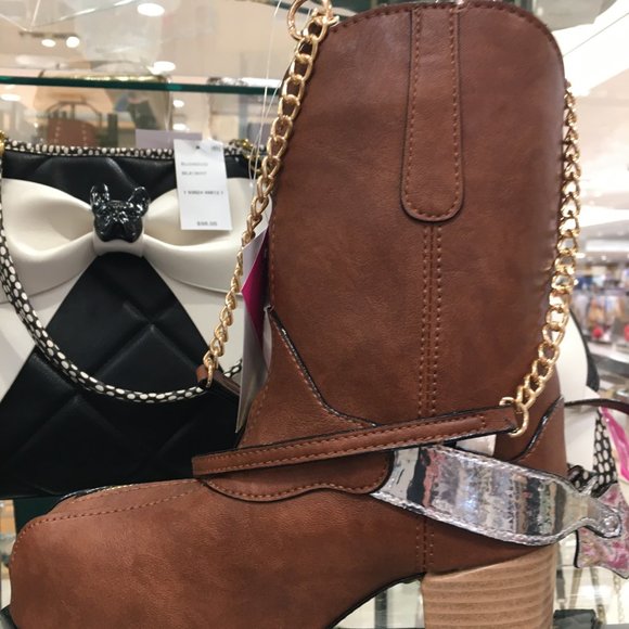 Betsey Johnson Kitsch Giddy Up Cowboy Crossbody Bag Boot New Sealed - Picture 10 of 10